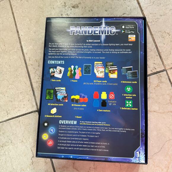 Pandemic Board Game Z-Man 2-4 Player Strategy Survival Strategic Cooperative - Picture 2 of 15